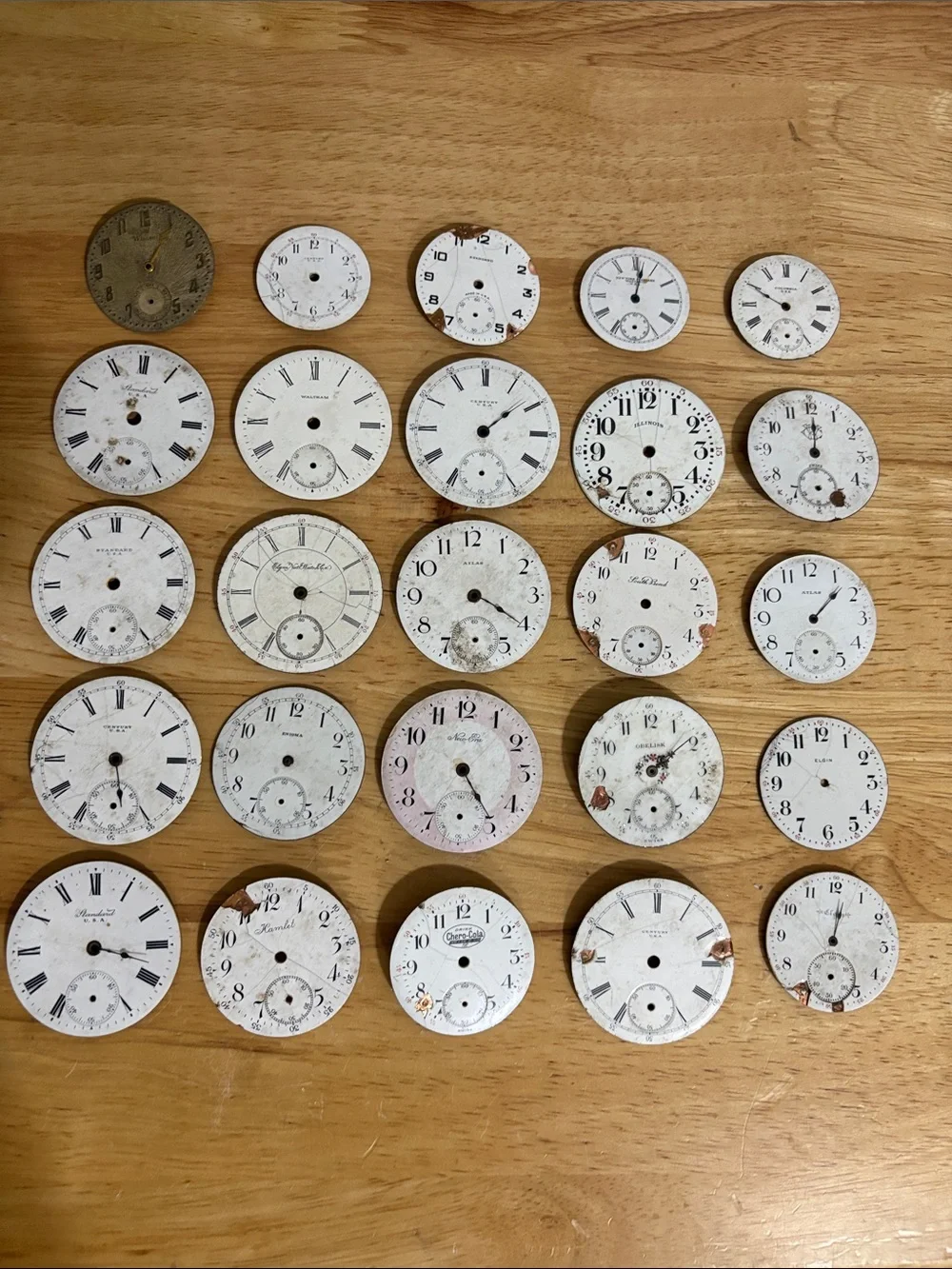 Vintage White Pocket Watch Dials